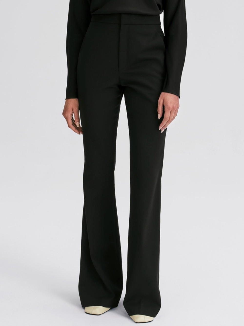 A.L.C. Black Boot Cut Wool Blend Dress Sophie II Pant Size 10